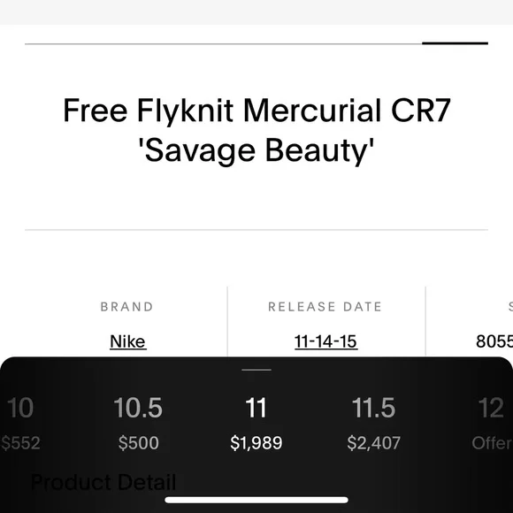 Nike free flyknit mercurial CR7 savage beauty